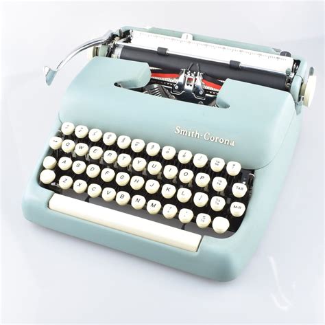 blue smith corona typewriter